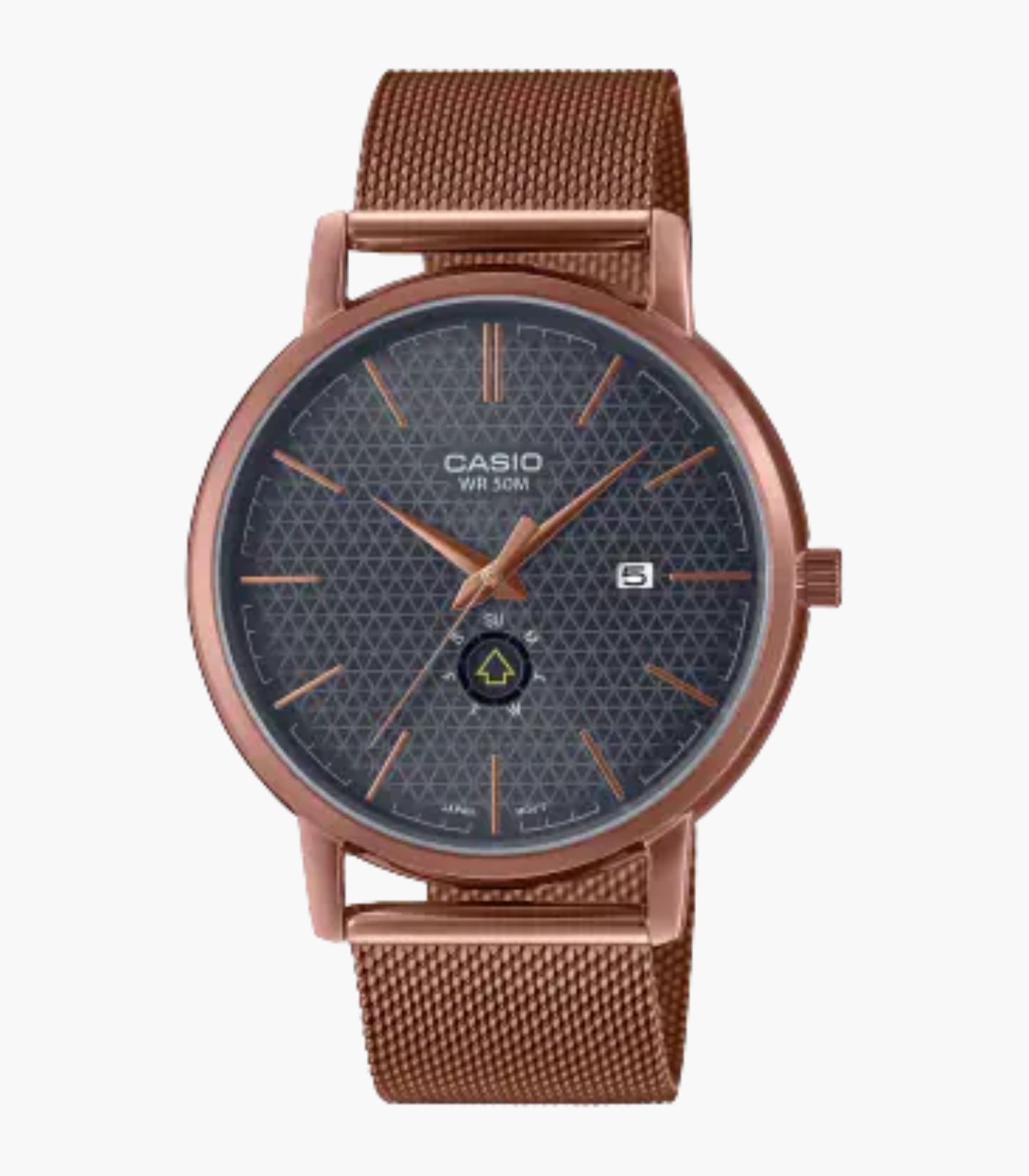 Montre Homme Casio - MTP-B125MR-8AVDF - Bracelet en acier inoxydable dorée - Résistante à l'eau