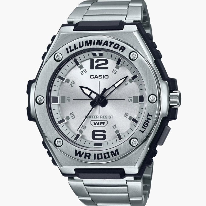 Montre Homme Casio - MWA-100HD-7AVDF - Bracelet en Acier Inoxydable gris - Résistante à l'eau