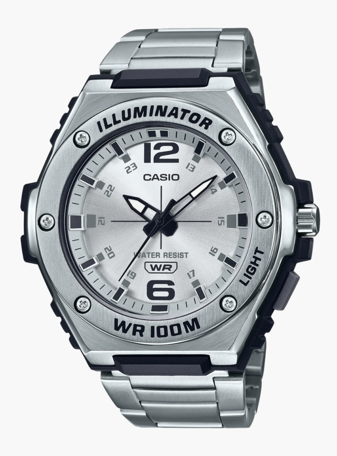 Montre Homme Casio - MWA-100HD-7AVDF - Bracelet en Acier Inoxydable gris - Résistante à l'eau