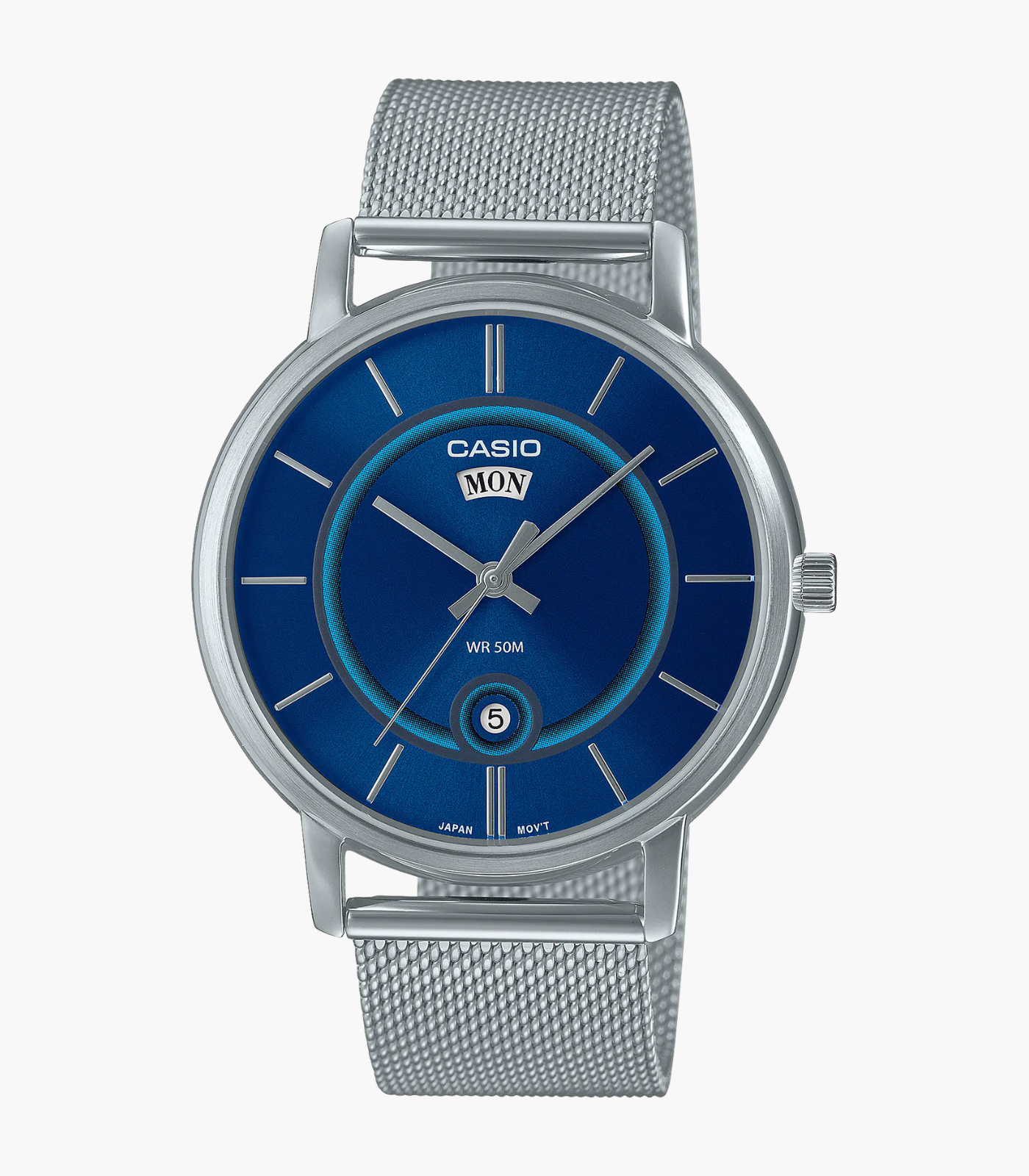 Montre Homme Casio - MTP-B120M-2AVDF - Bracelet en Acier Inoxydable argent - Résistant à l'eau