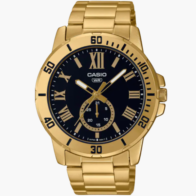 Montre Homme Casio - MTP-VD200G-1BUDF - Bracelet en Acier Inoxydable Or - Résistant à l'eau