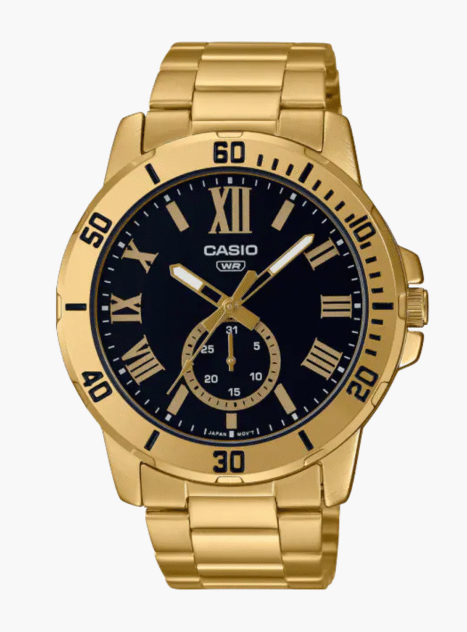 Montre Homme Casio - MTP-VD200G-1BUDF - Bracelet en Acier Inoxydable Or - Résistant à l'eau