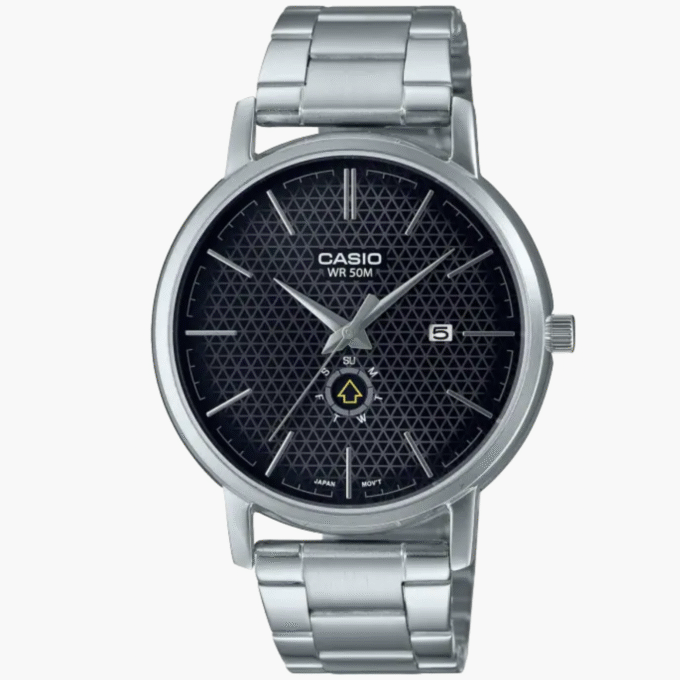 Montre Homme Casio - MTP-B125D-1AVDF - Bracelet en Acier Inoxydable argent - Résistant à l'eau
