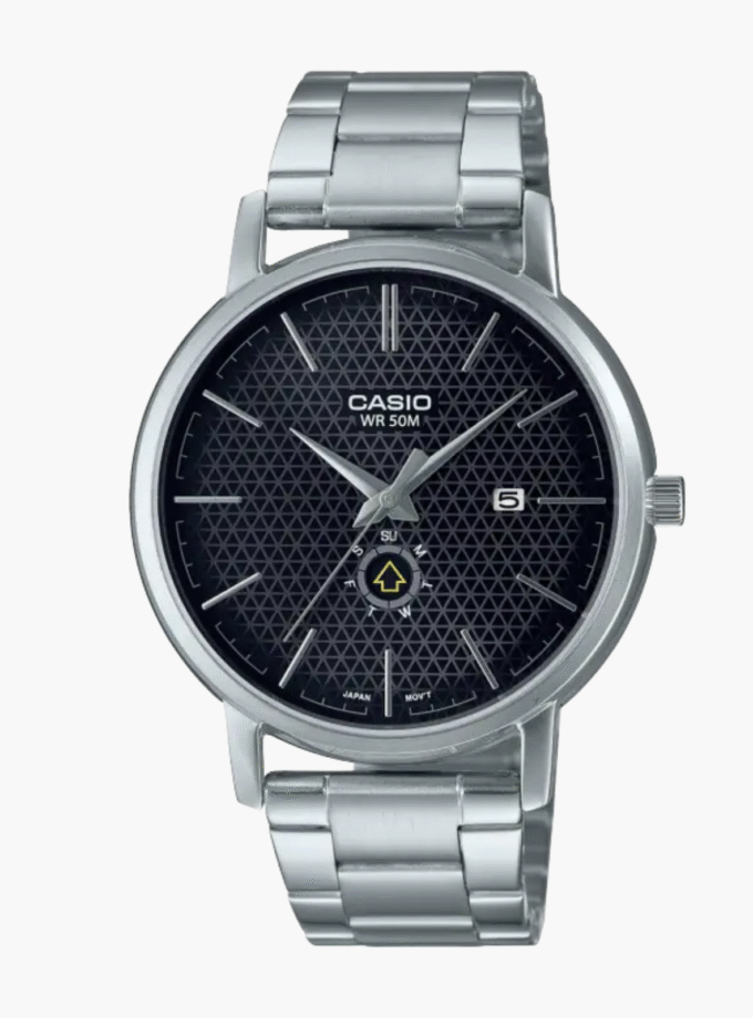 Montre Homme Casio - MTP-B125D-1AVDF - Bracelet en Acier Inoxydable argent - Résistant à l'eau