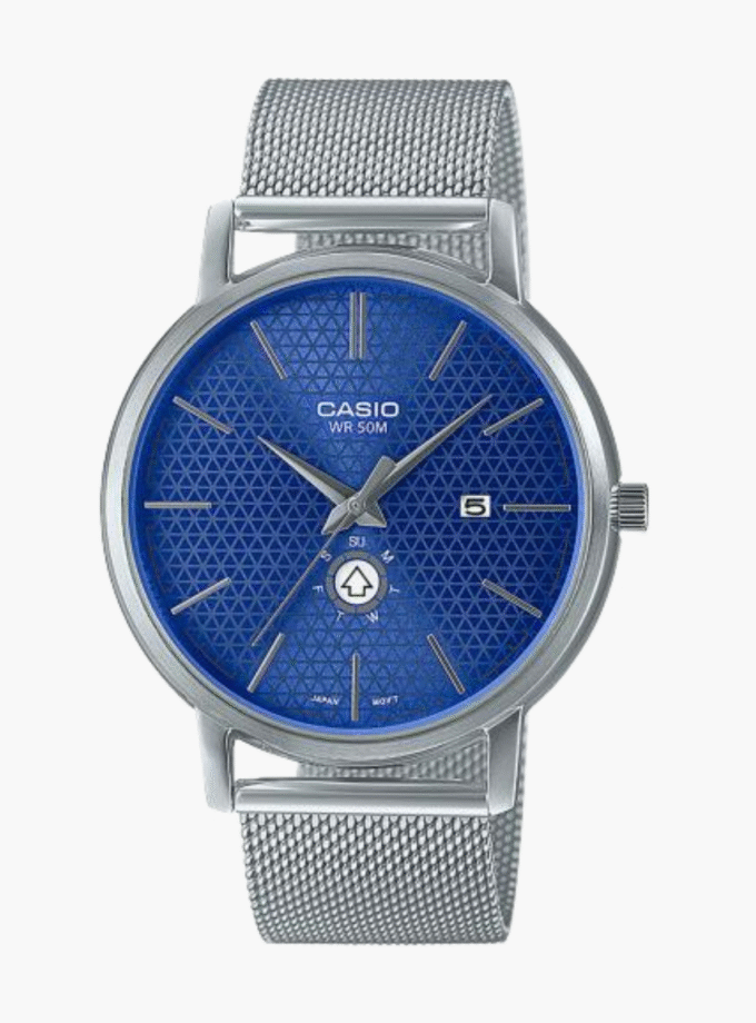 Montre Homme Casio - MTP-B125M-2AVDF - Bracelet en Acier Inoxydable argent - Résistant à l'eau
