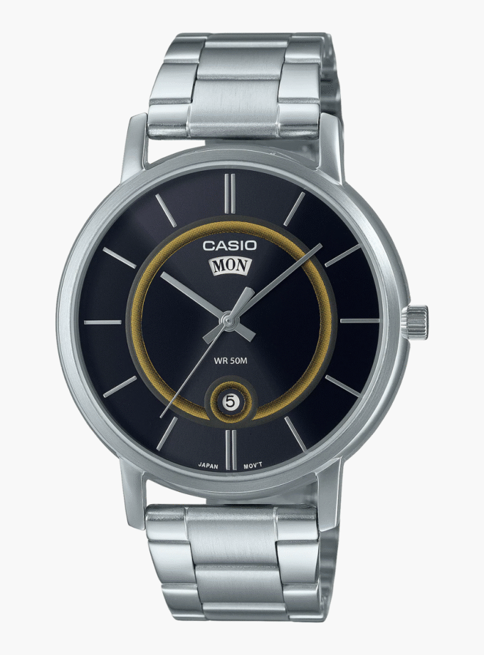 Montre Homme Casio - MTP-B120D-1AVDF - Bracelet en Acier Inoxydable argent - Résistant à l'eau