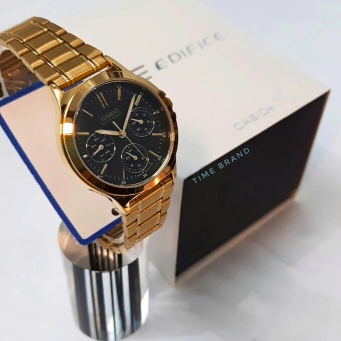 Montre Classique Femme - Casio LTP-V300G-1AUDF - Quartz, Bracelet Acier, Étanche, Affichage Analogique - Or - Référence LTP-V300G-1AUDF