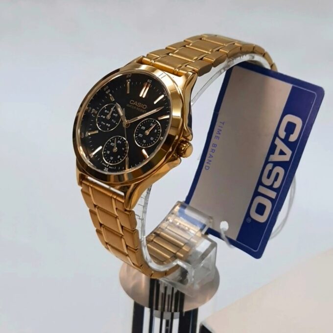 Montre Classique Femme - Casio LTP-V300G-1AUDF - Quartz, Bracelet Acier, Étanche, Affichage Analogique - Or - Référence LTP-V300G-1AUDF