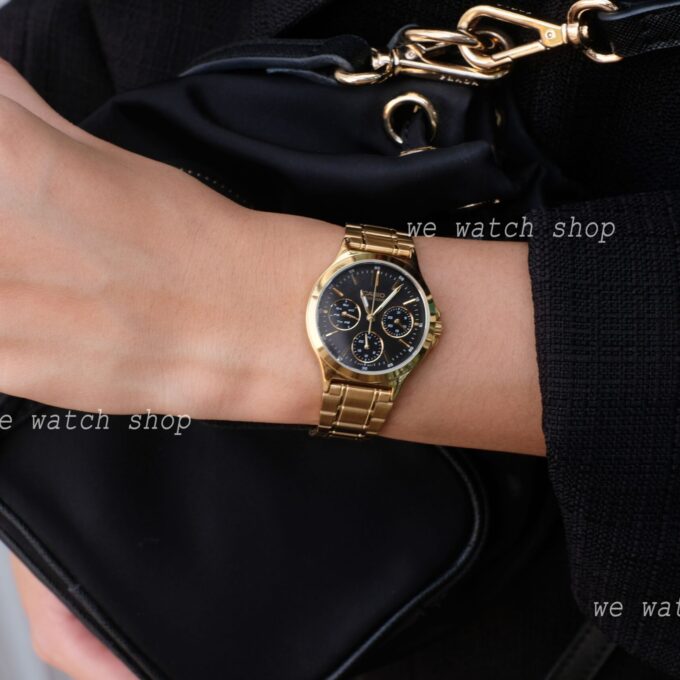 Montre Classique Femme - Casio LTP-V300G-1AUDF - Quartz, Bracelet Acier, Étanche, Affichage Analogique - Or - Référence LTP-V300G-1AUDF