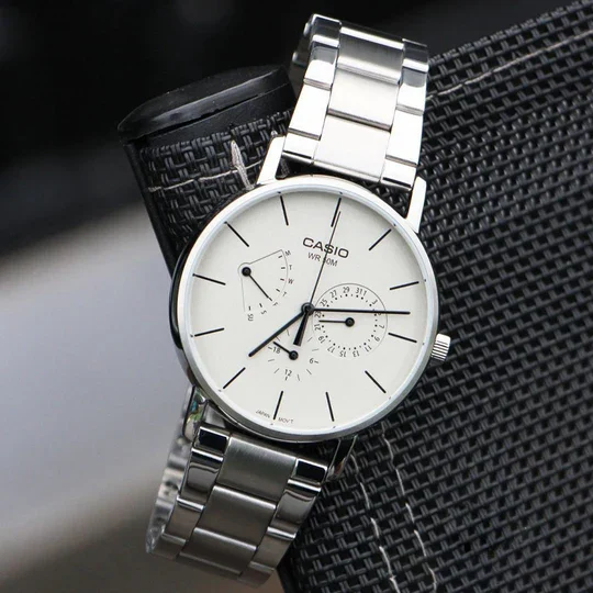 aiwatch_MTP-E320D-9EVDF - Montre Homme Casio - MTP-E320D-9EVDF - Bracelet en cuir marron - Résistant à l'eau