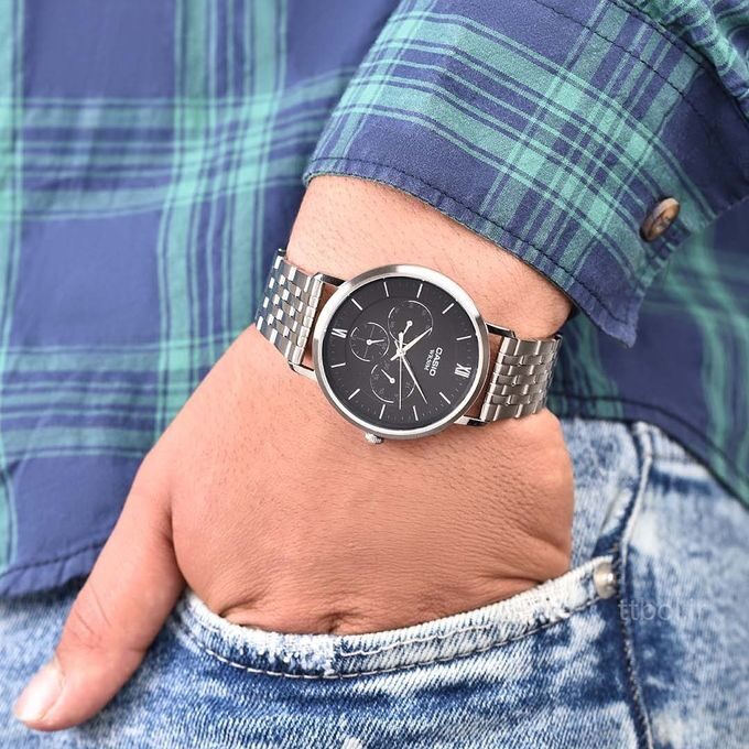 Montre Homme Casio - MTP-B300D-1AVDF - Bracelet en acier inoxydable - Résistant à l'eau