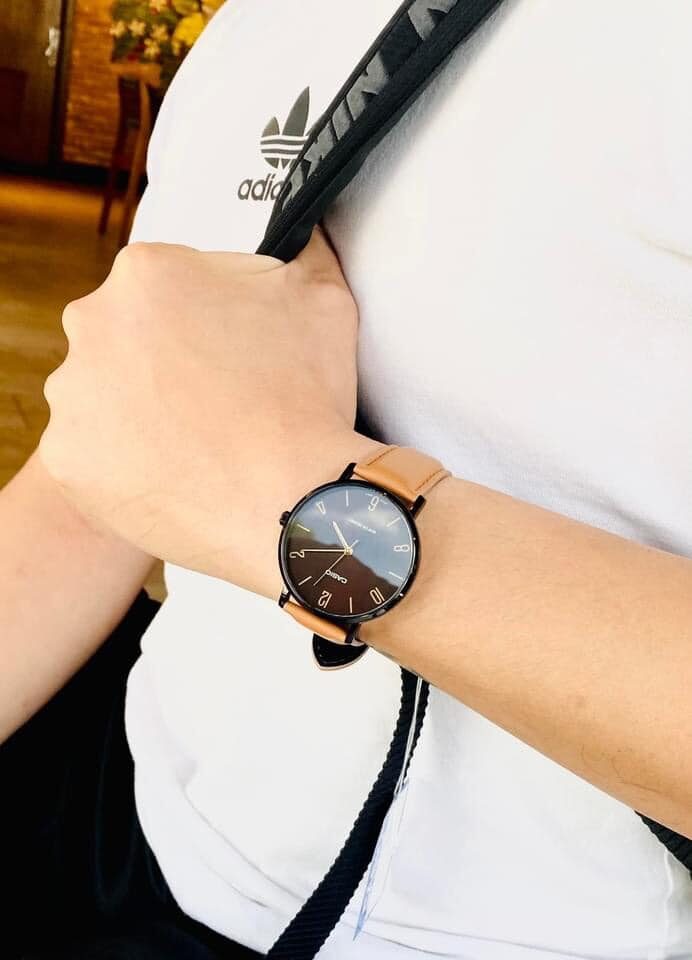 aiwatch_MTP-VT01BL-1BUDF - Montre Homme Casio Collection - MTP-VT01BL-1BUDF - Bracelet Brun En Cuir - Résistance À L'Eau 30 M