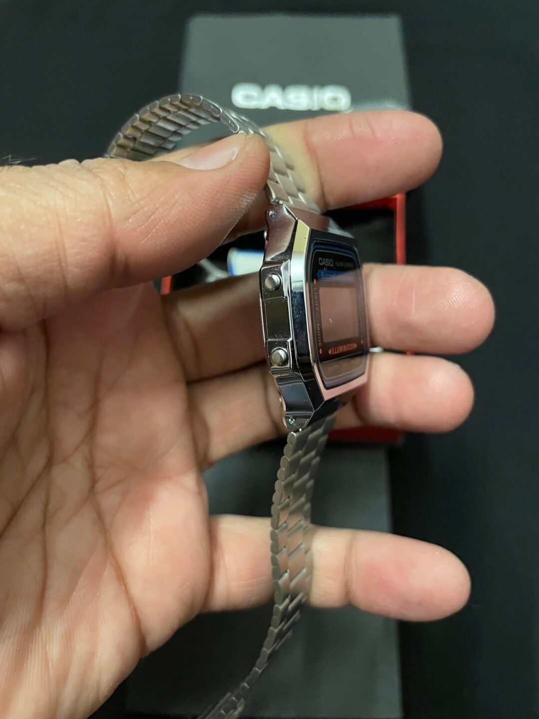 aiwatch_A168WA-1WDF - Montre Casio Vintage Unisexe - Bracelet Gris En Acier Inoxydable - Cadran Gris - Résistante À L'Eau - A168Wa-1Wdf