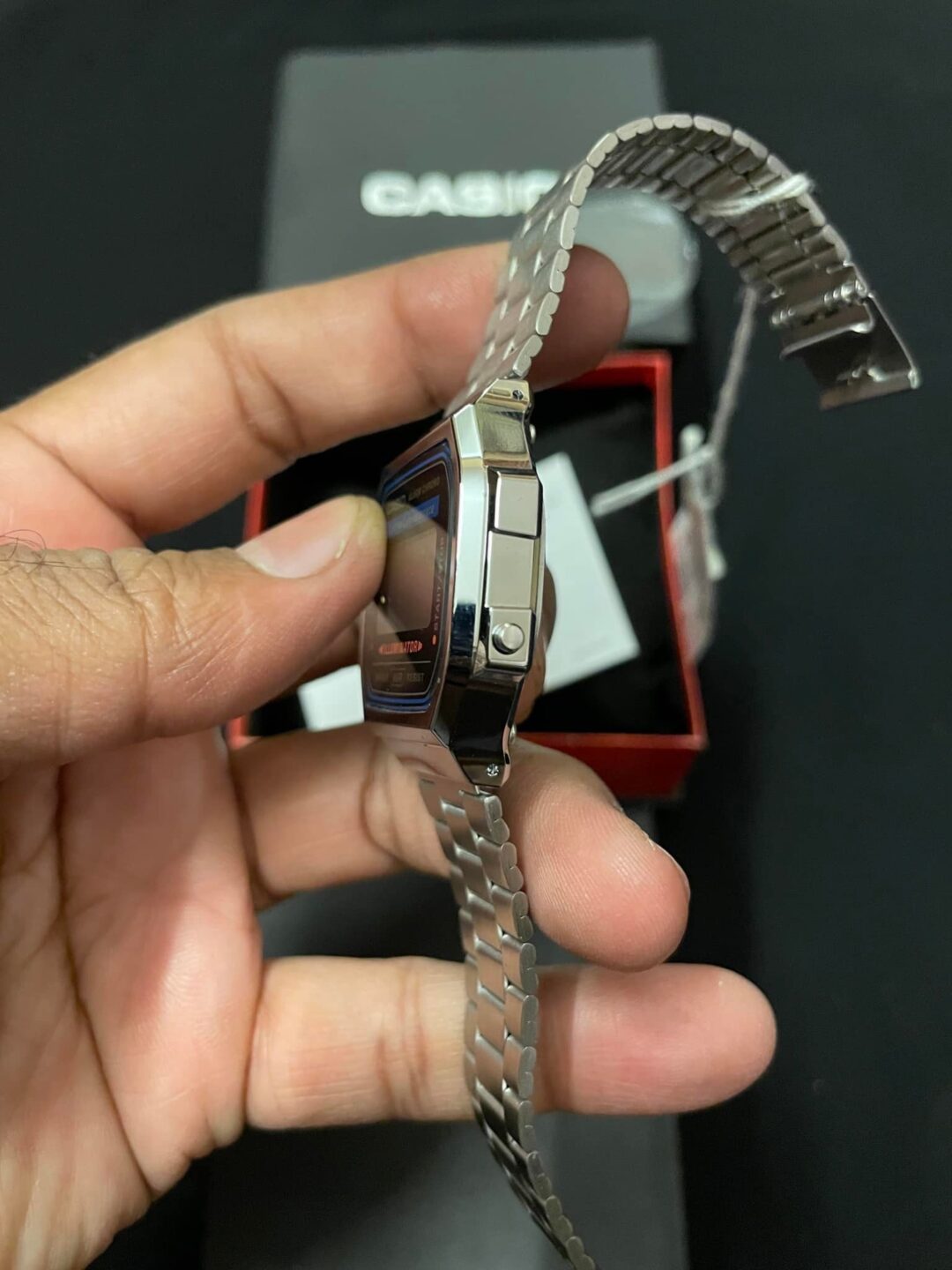 aiwatch_A168WA-1WDF - Montre Casio Vintage Unisexe - Bracelet Gris En Acier Inoxydable - Cadran Gris - Résistante À L'Eau - A168Wa-1Wdf