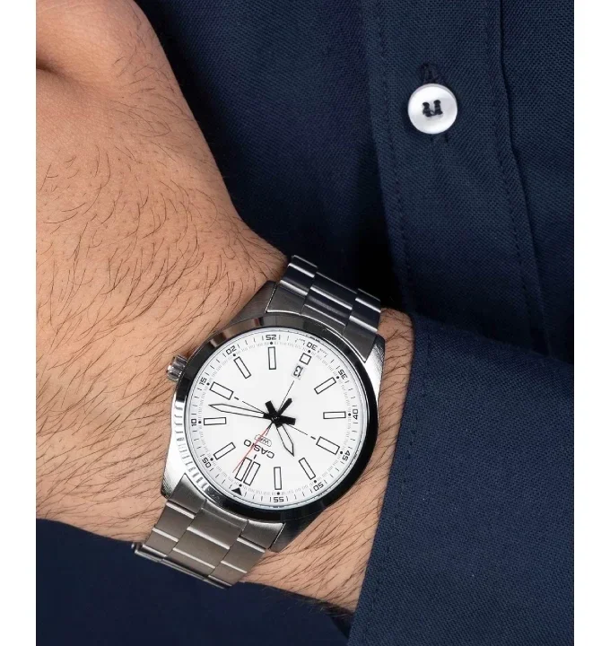 aiwatch_MTP-VD02D-7EUDF - Montre Homme Casio Collection - Mtp-VD02D-7EUDF - Bracelet Gris En Acier Inoxydable - Résistance À L'Eau 30 M