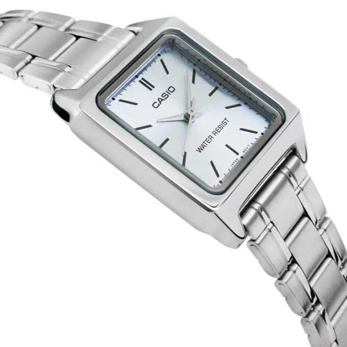 Montre Casio Femme - Bracelet Gris En Acier Inoxydable - Résistante À L'Eau - 12 Mois De Garantie - Ltp-V007D-2Eudf