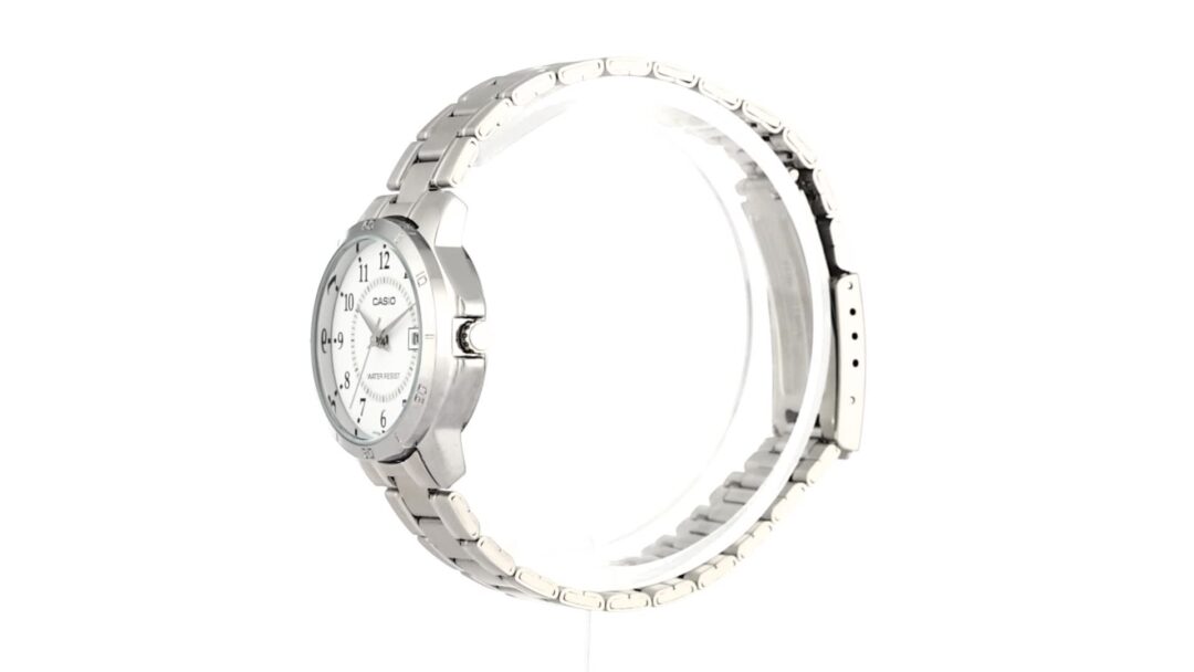 aiwatch_LTP-V004D-7BUDF - Montre Casio Femme - LTP-V004D-7BUDF - Bracelet Gris En Acier Inoxydable - Cadran Blanc - 12 Mois De Garantie