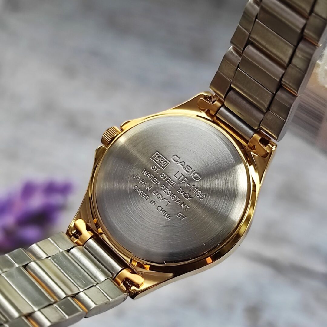 aiwatch_LTP-1130N-1ARDF - Montre Casio Femme - Bracelet Gris En Acier Inoxydable - Résistante À L'Eau - 12 Mois De Garantie - Ltp-1130N-1Ardf