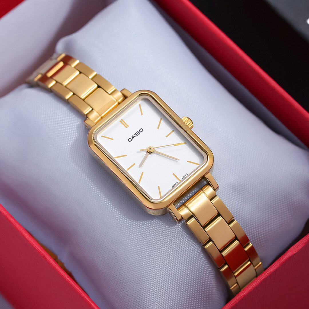 aiwatch_LTP-V009G-7EUDF - Montre Classique Femme - Casio - Bracelet Acier Inoxydable, Affichage Analogique, Étanche, Design Élégant - Doré - LTP-V009G-7EUDF