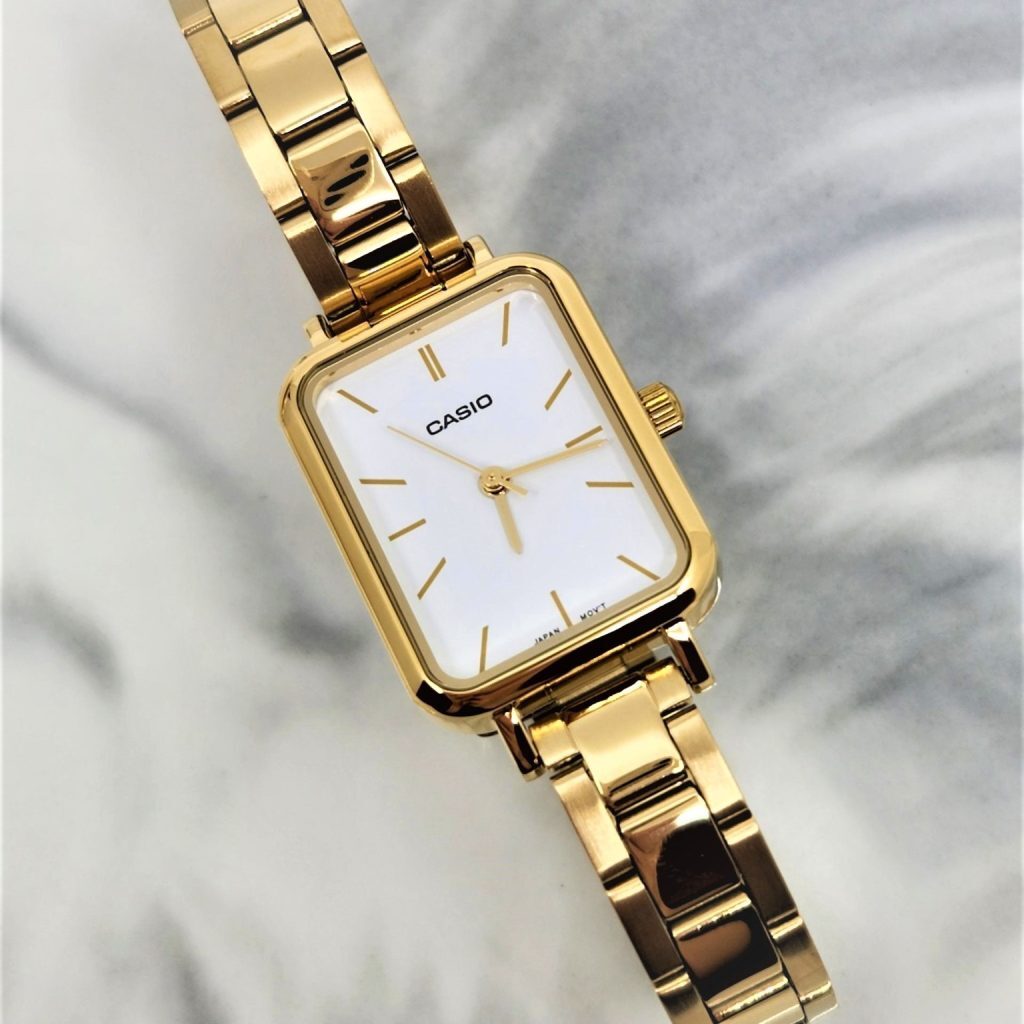 aiwatch_LTP-V009G-7EUDF - Montre Classique Femme - Casio - Bracelet Acier Inoxydable, Affichage Analogique, Étanche, Design Élégant - Doré - LTP-V009G-7EUDF