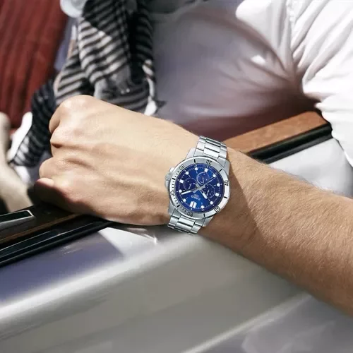 Montre Casio Homme - MTP-VD300D-2EUDF - Bracelet Gris En Acier Inoxydable - Résistante À L'Eau - 12 Mois De Garantie