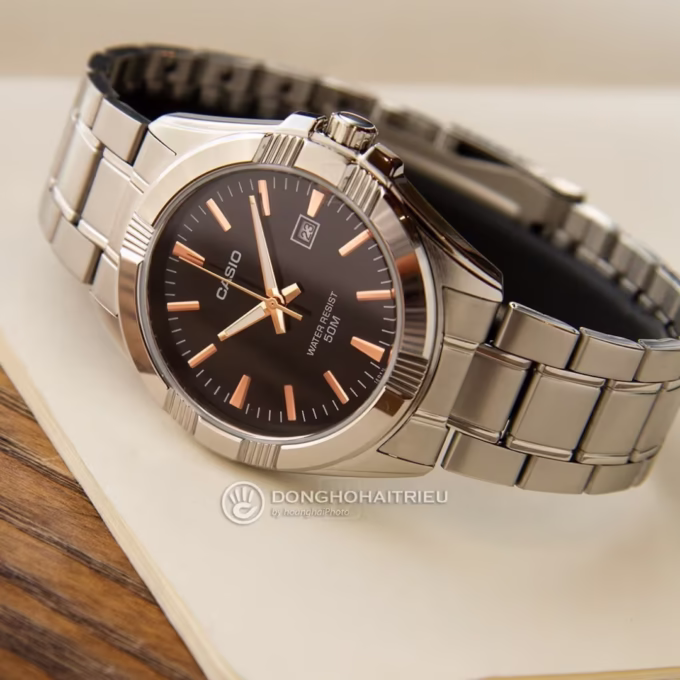 Casio Montre Homme - MTP-1308D-1A2VDF - Bracelet en acier inoxydable - Résistant à l'eau