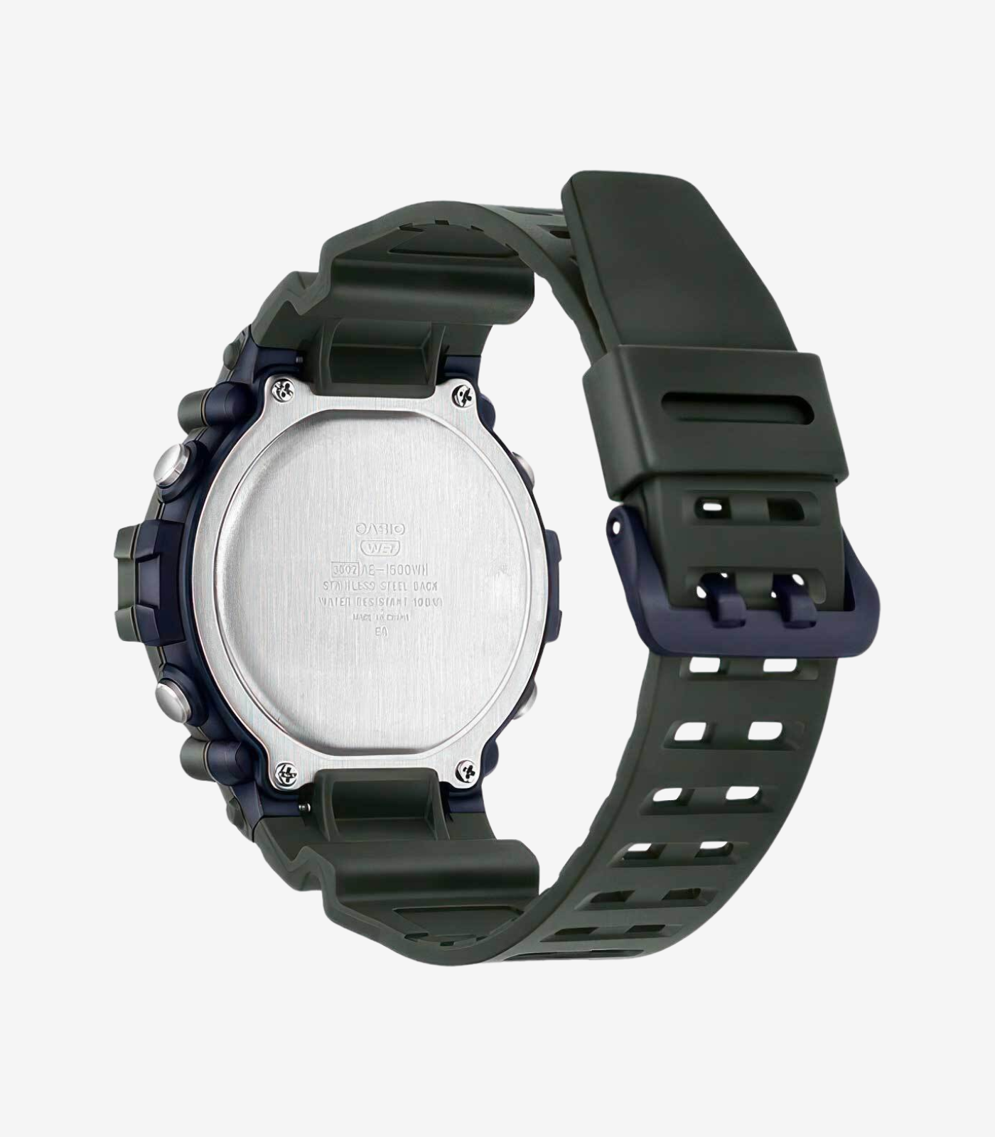 montre homme casio bracelet noir en résine résistance À l'eau 100 mètres ae 1500whx 3avdf
