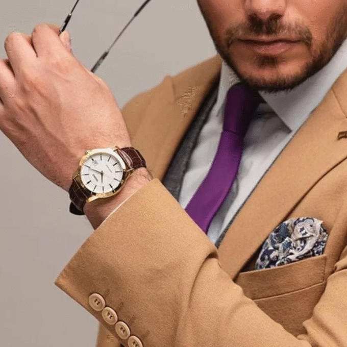 Montre Homme Casio - MTP-V004GL-7AUDF - Bracelet en Cuir marron - Affichage analogique - Résistant à l'eau