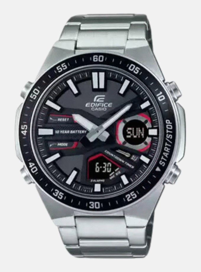 Montre Homme Casio Edifice - EFV-C110D-1A4VDF - Affichage analogique - Bracelet en acier inoxydable - Résistant à l'eau