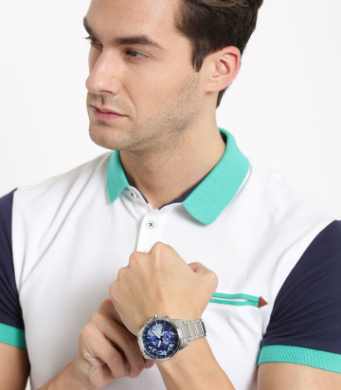 Montre Casio Homme - ETD-300D-2AVUDF - Bracelet Gris En Acier Inoxydable - Affichage analogique - Résistante À L'Eau - 12 Mois De Garantie – Image 2