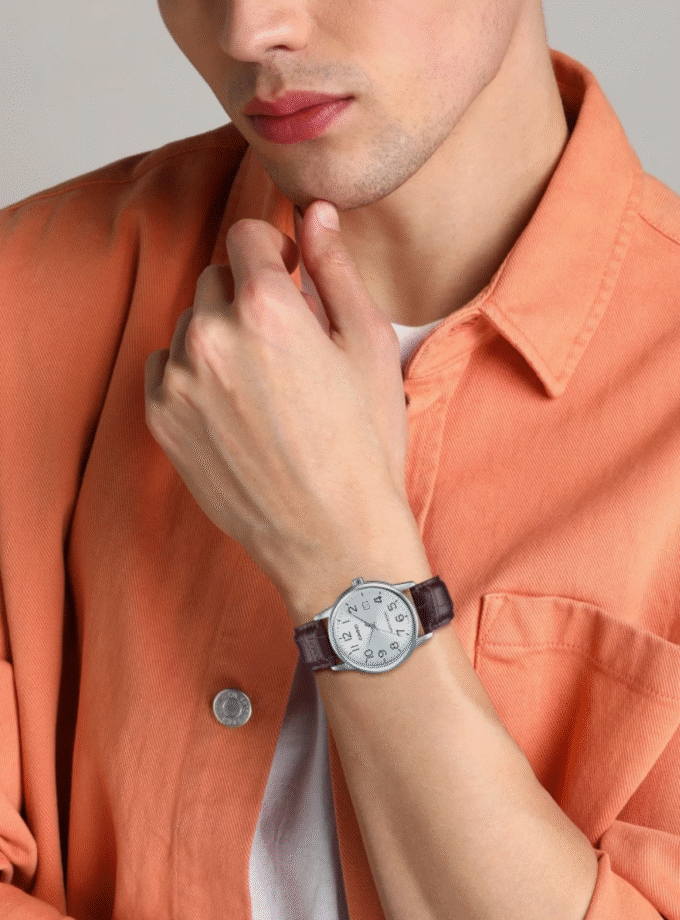 Montre Homme Casio Collection - MTP-V002L-7B2UDF - Bracelet En Cuir Marron - Affichage analogique - Résistant à l'eau