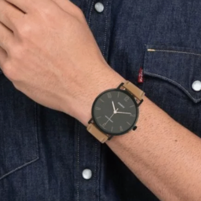 Montre Homme Casio Collection - MTP-VT01BL-1BUDF - Bracelet Brun En Cuir - Résistance À L'Eau 30 M