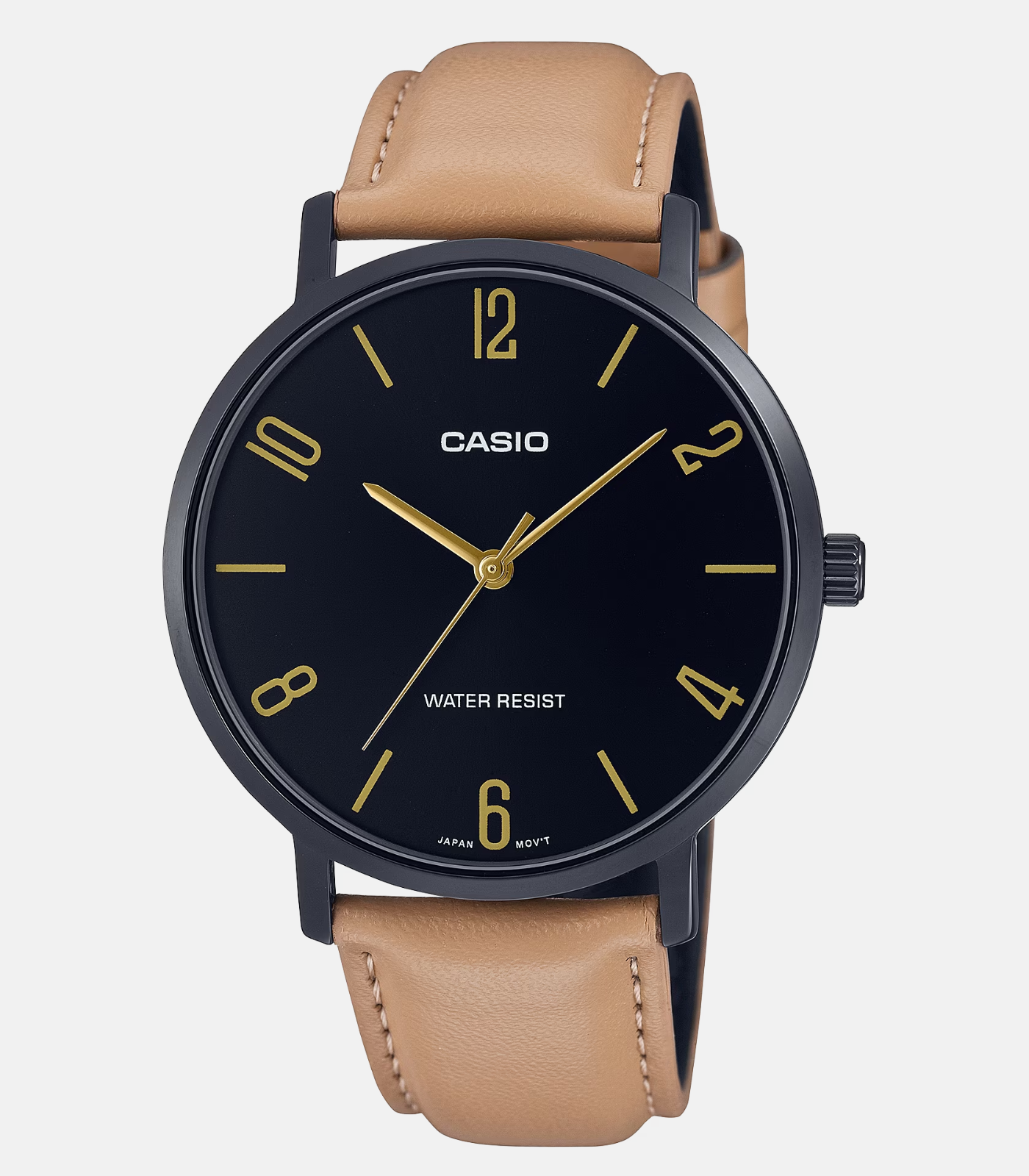 Montre Homme Casio Collection - MTP-VT01BL-1BUDF - Bracelet Brun En Cuir - Résistance À L'Eau 30 M