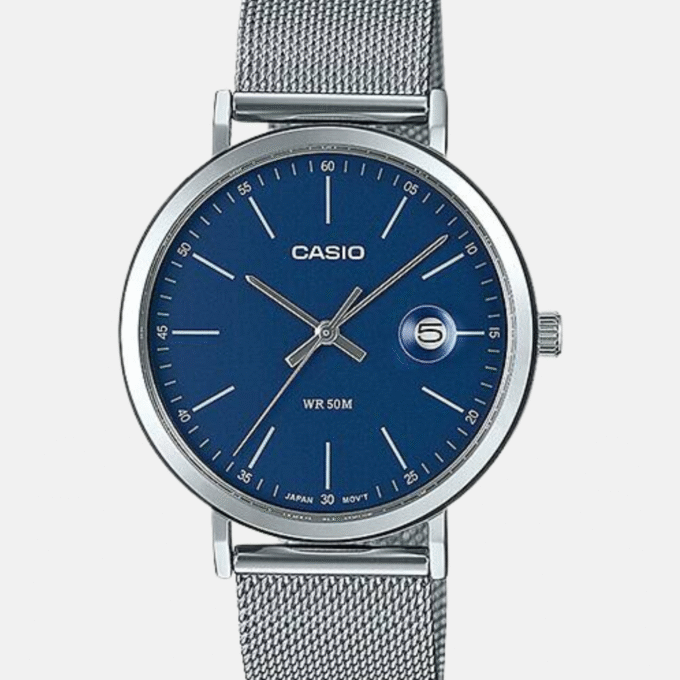 Montre Homme Casio - MTP-E175M-2EVDF - Bracelet en Acier Inoxydable - Affichage analogique - Résistant à l'eau