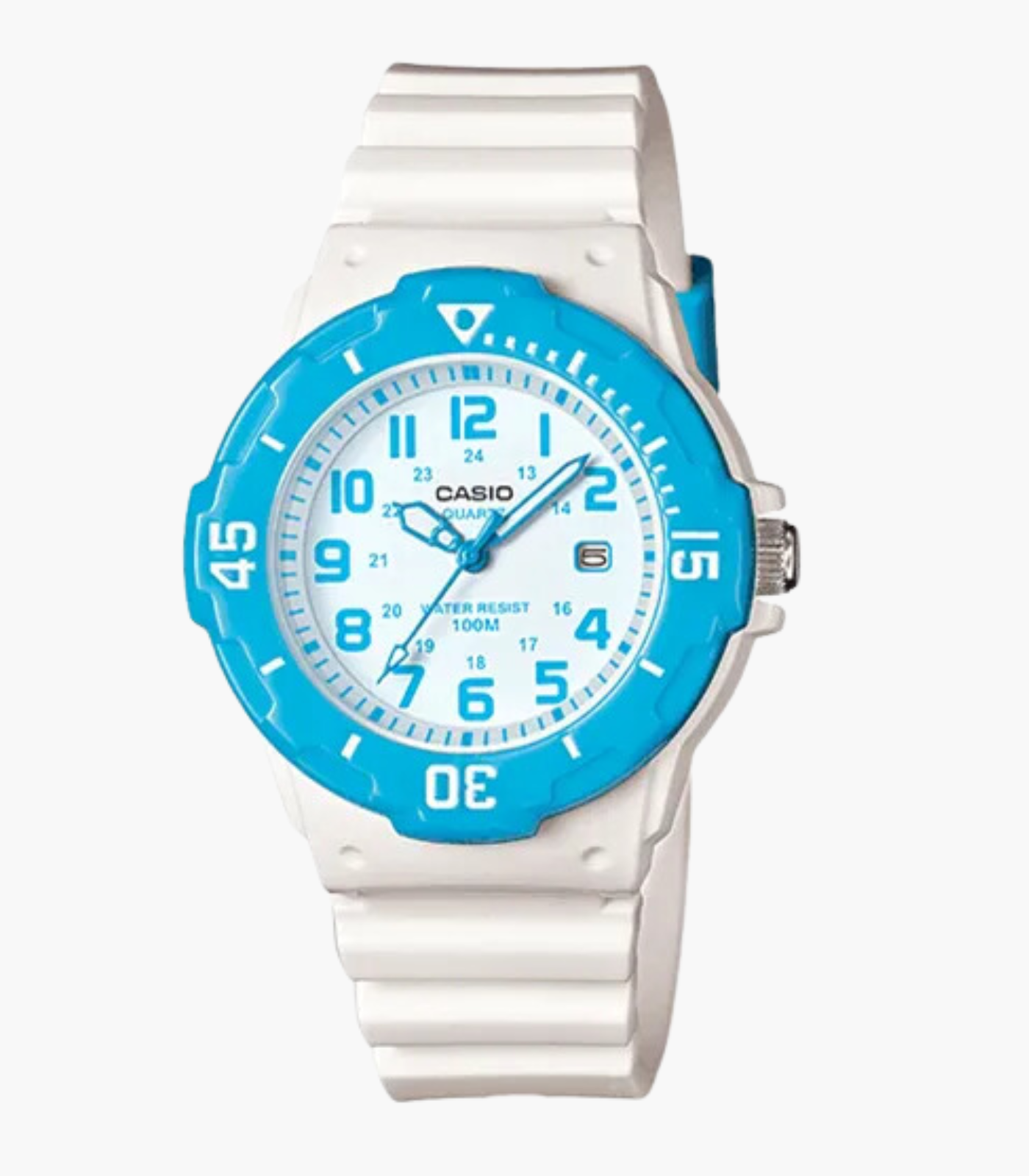 Montres Enfant Casio - LRW-200H-2BVDF - Bracelet Blanc En Résine - Boitier En Résine - 12 Mois De Garantie
