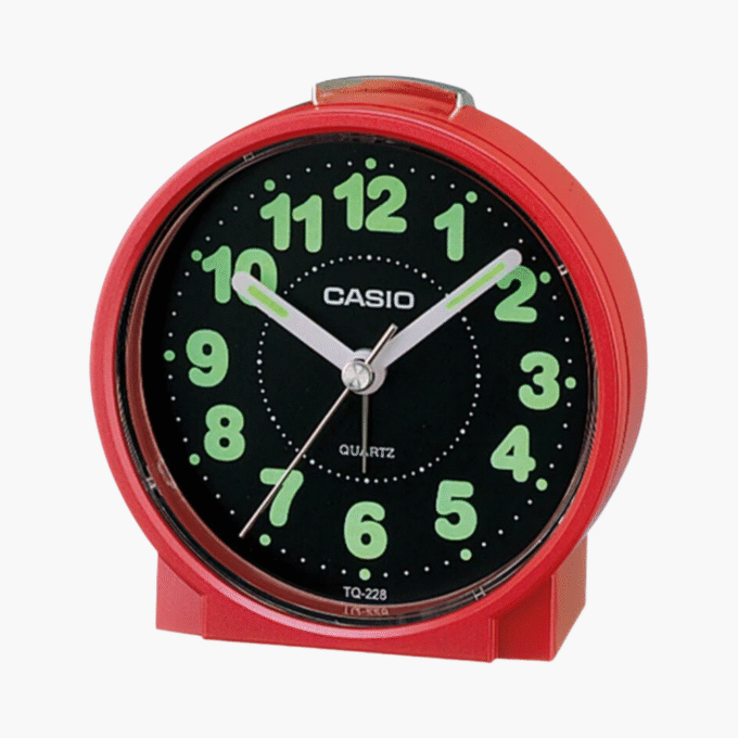 Horloge De Table Casio Tq-228-4Df - Rouge