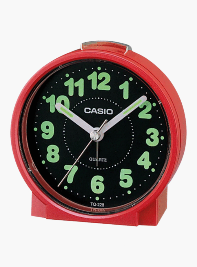 Horloge De Table Casio Tq-228-4Df - Rouge