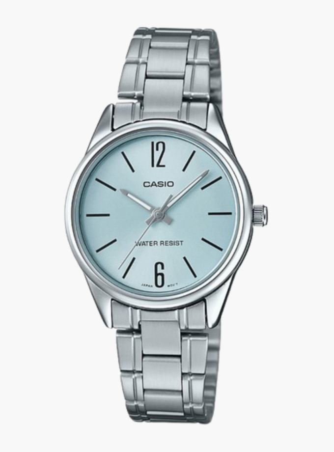 Casio Montre Femme LTP-V005D-2BUDF - Bracelet En Acier Inoxydable - Verre minéral - Argent