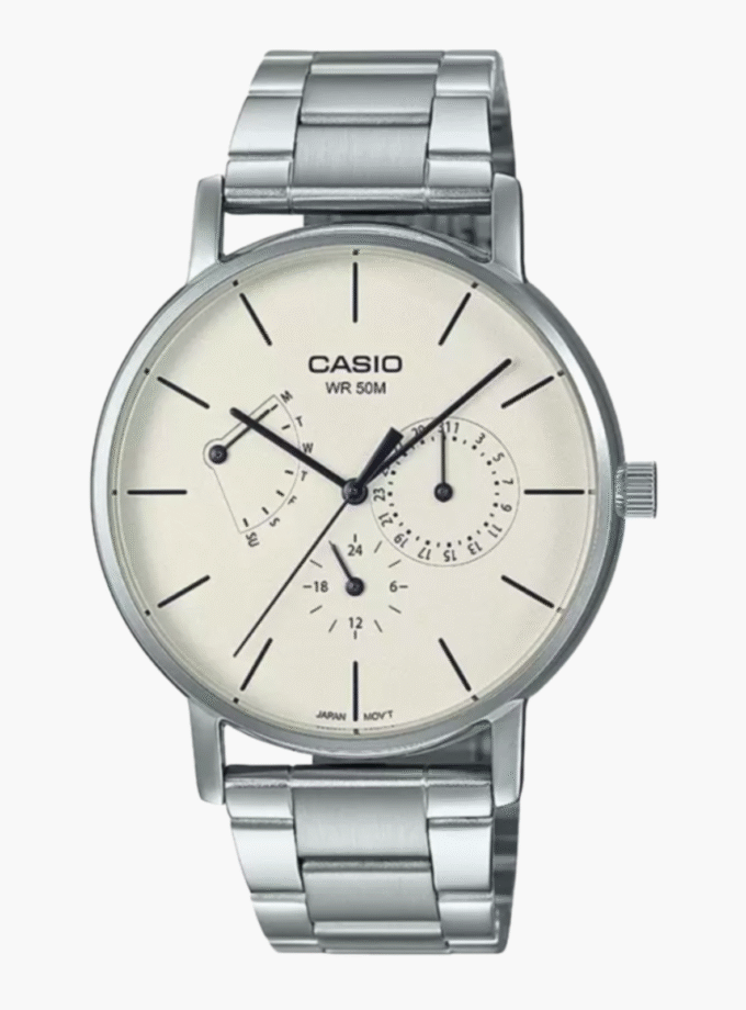 Montre Homme Casio - MTP-E320D-9EVDF - Bracelet en cuir marron - Résistant à l'eau