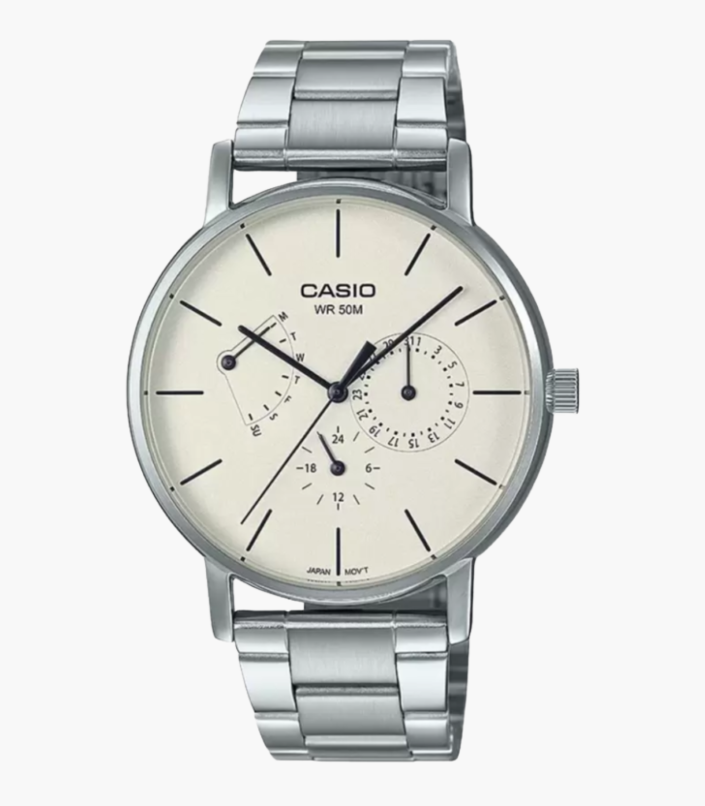 Montre Homme Casio - MTP-E320D-9EVDF - Bracelet en cuir marron - Résistant à l'eau