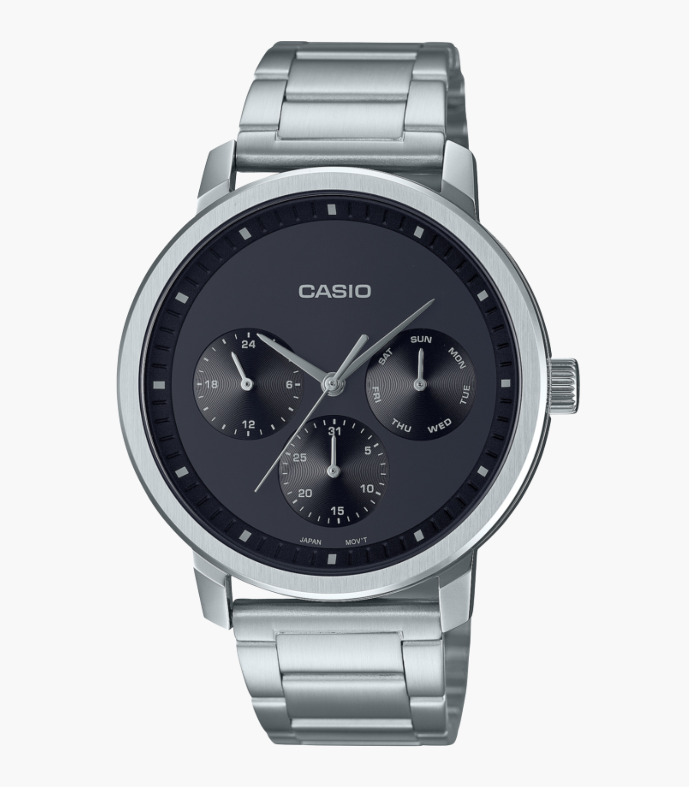 Montre Homme Casio - MTP-B305D-1EVDF - Bracelet en acier inoxydable - Résistant à l'eau