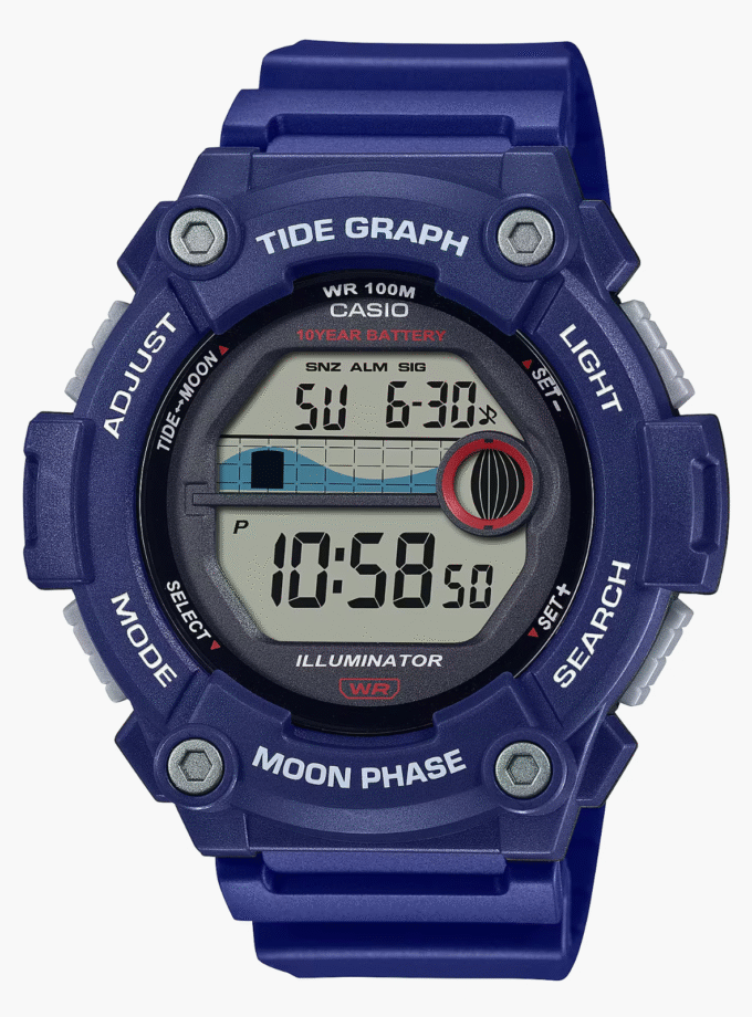 Montre Homme Casio - Ws-1300H-2Avdf - Bracelet Bleu En Résine - Résistance À L'Eau 10 Atm