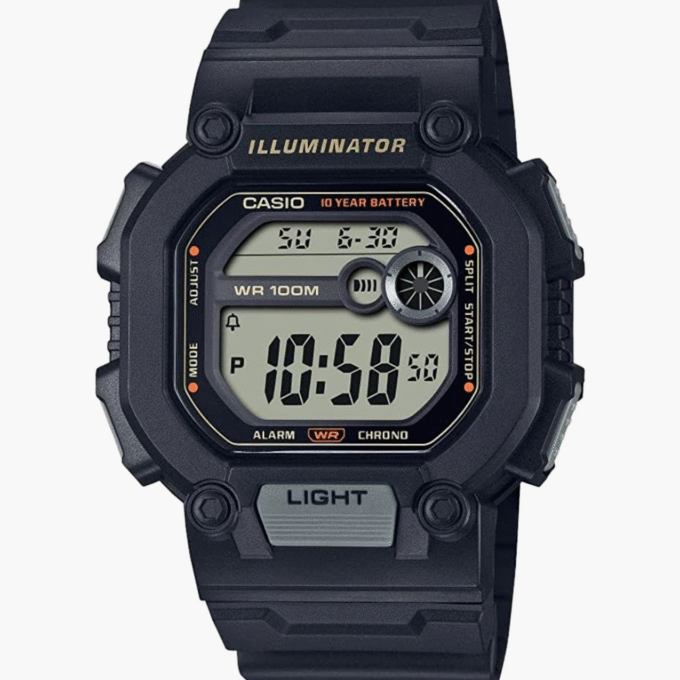 Montre Homme Casio - W-737HX-1AVDF - Bracelet en Résine noir - Affichage Numérique - Résistant à l'eau