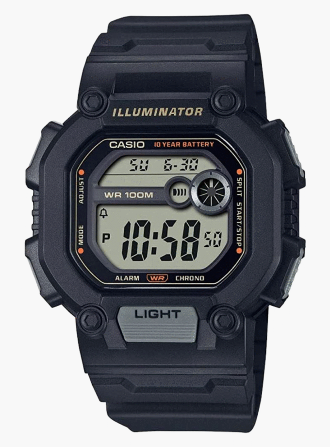 Montre Homme Casio - W-737HX-1AVDF - Bracelet en Résine noir - Affichage Numérique - Résistant à l'eau