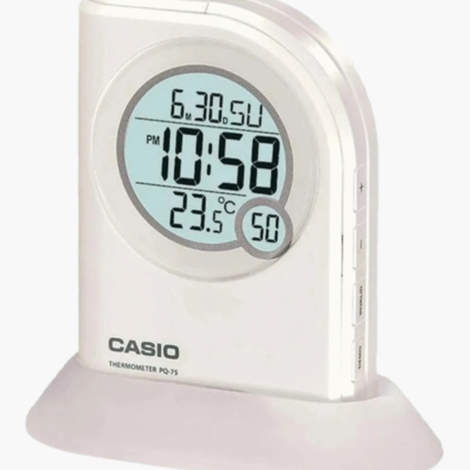 Casio Auto Led Torche Thermomètre Réveils Numérique Pq-75-7Df