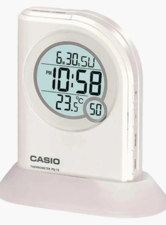 Casio Auto Led Torche Thermomètre Réveils Numérique Pq-75-7Df