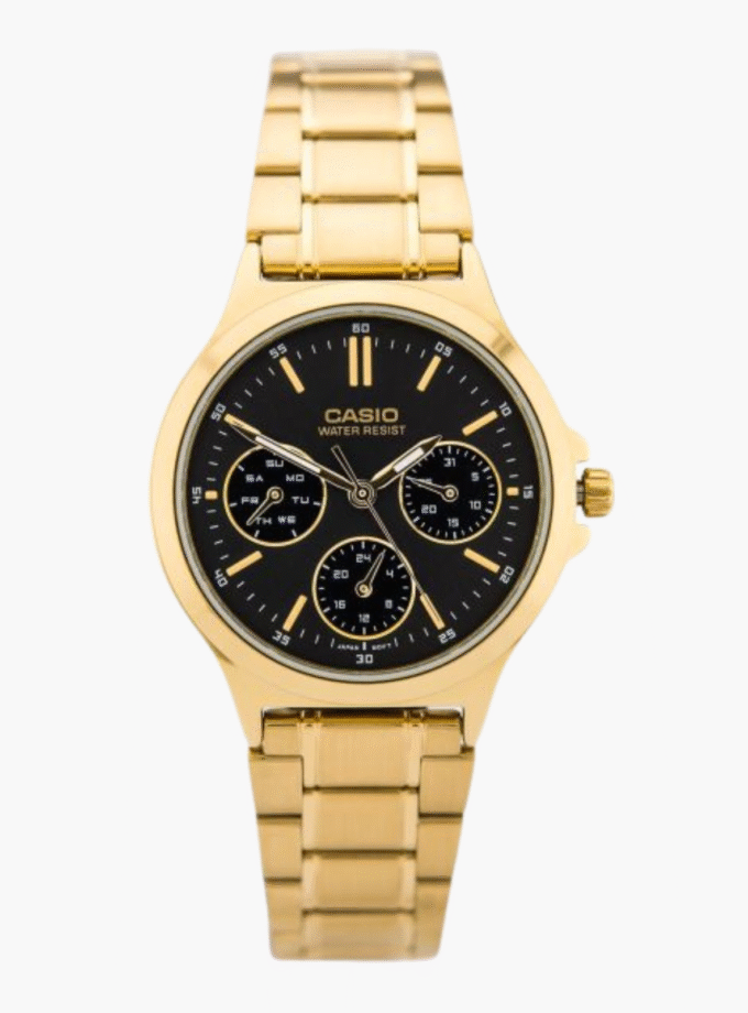 Montre Classique Femme - Casio LTP-V300G-1AUDF - Quartz, Bracelet Acier, Étanche, Affichage Analogique - Or - Référence LTP-V300G-1AUDF