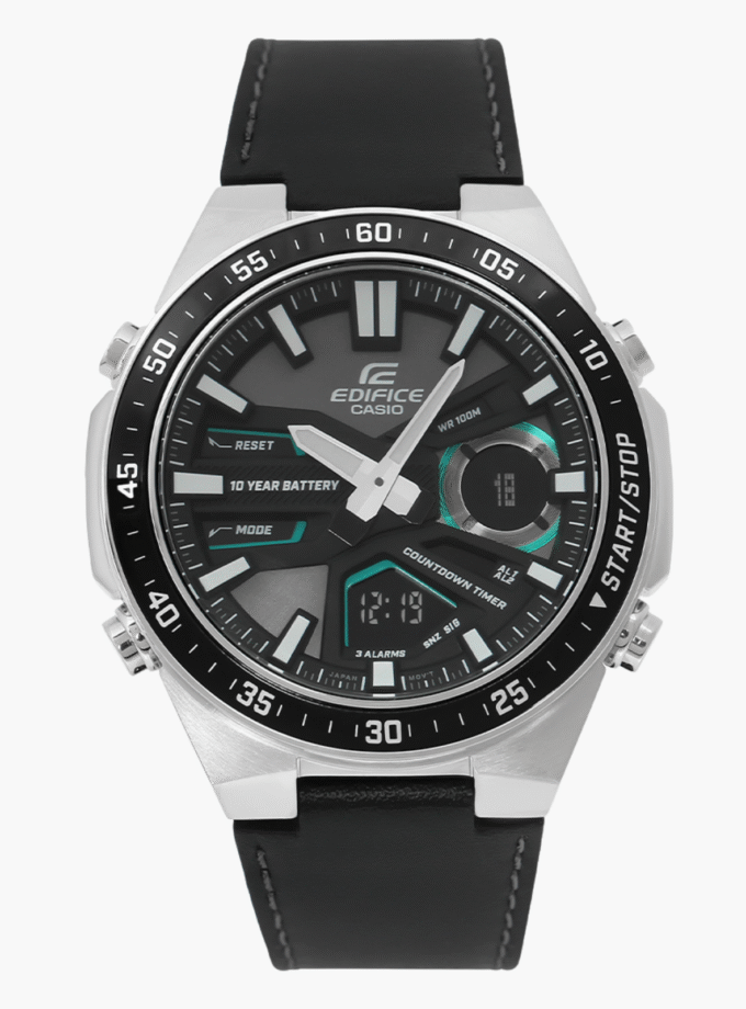 Montre Homme Casio Edifice - EFV-C110L-1AVDF - Bracelet en cuir noir - Résistant à l'eau