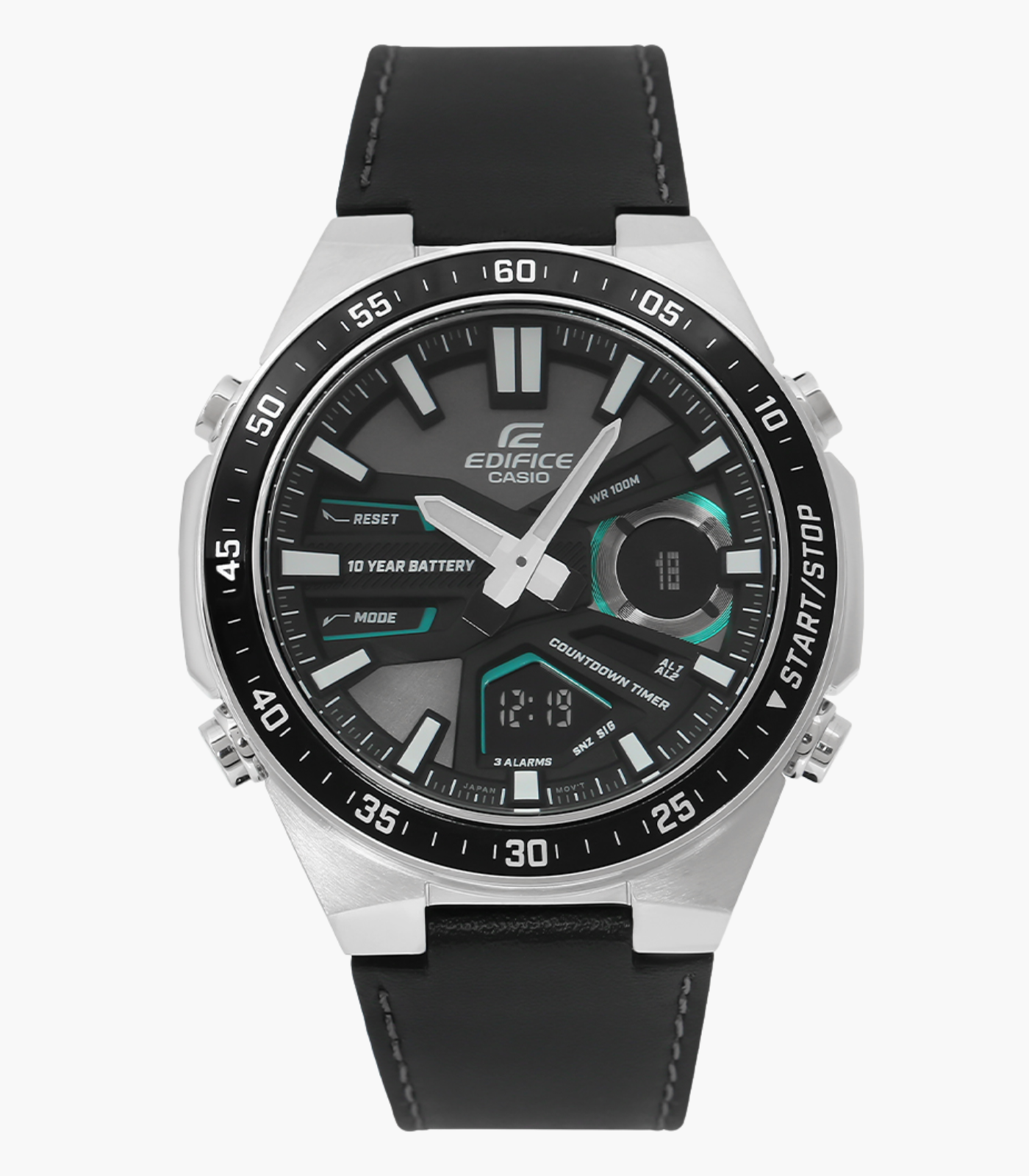 Montre Homme Casio Edifice - EFV-C110L-1AVDF - Bracelet en cuir noir - Résistant à l'eau