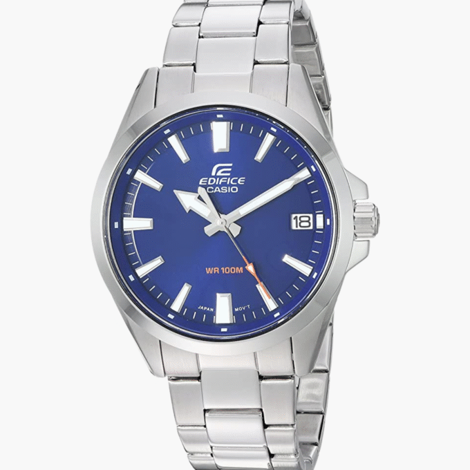 Montre Casio Homme - Bracelet Gris En Acier Inoxydable - Résistante À L'Eau - 12 Mois De Garantie - Efv-100D-2Avudf